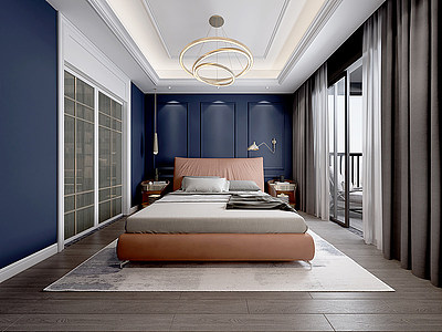 卧室吊灯地毯模型3d模型