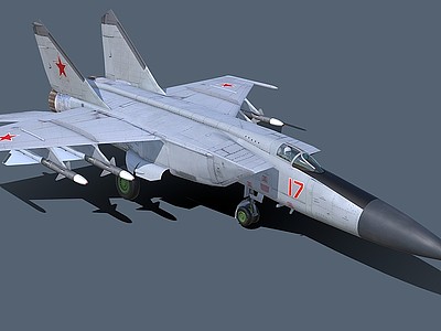 苏式战斗机米格25歼击机模型