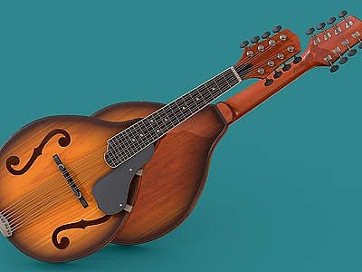 3d乐器吉他民族特色乐器模型