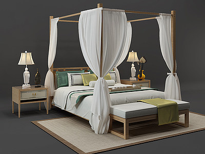 泰式床3d模型