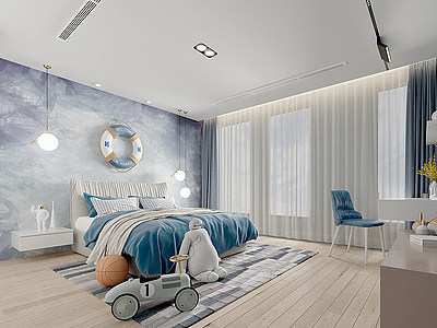 卧室儿童房模型3d模型