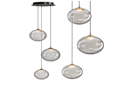 玻璃吊灯模型3d模型