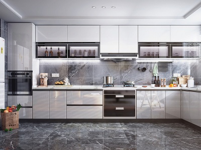 3d厨房橱柜电器模型