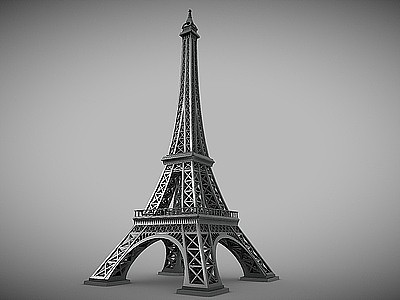 3d法国巴黎铁塔地标建筑模型