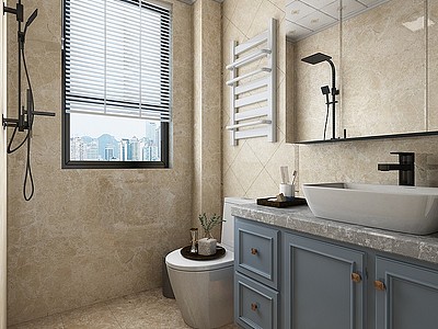 卫生间浴室镜子浴室柜模型