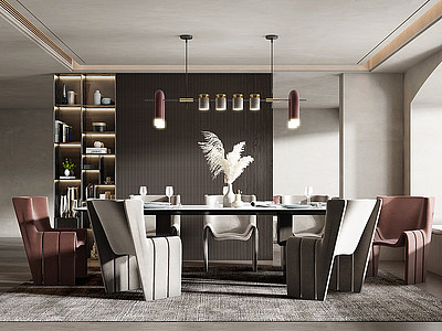 3d餐厅餐椅餐桌模型