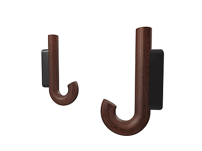 木质J型挂钩