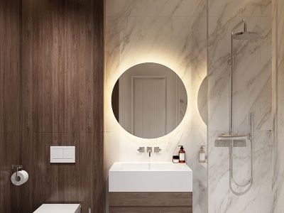 3d浴室<font class='myIsRed'>卫生</font>间镜子浴室柜模型