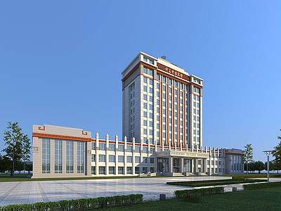 蒙古风格酒店建筑模型