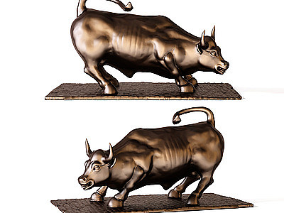 牛雕塑装饰摆件3d模型