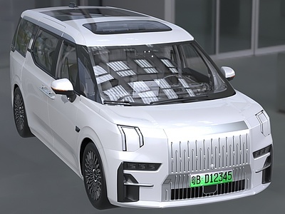 3d极氪009新能源汽车模型
