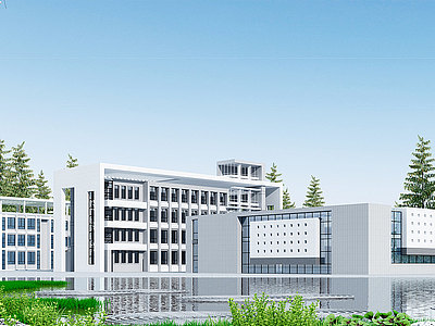 3d办公楼模型