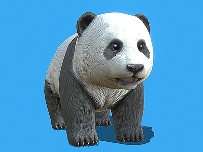 3d国宝熊猫<font class='myIsRed'>熊猫幼崽</font>可爱熊猫模型