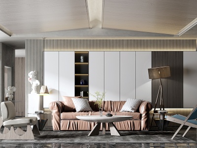 3d客厅沙发组合椅子模型