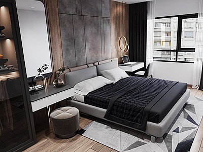 3d卧室模型