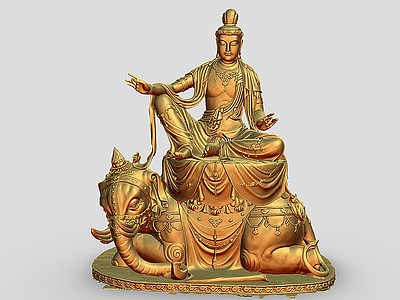中式佛像雕塑佛祖摆件3d模型