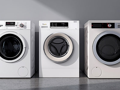 3d滚筒洗衣机智能洗衣机模型