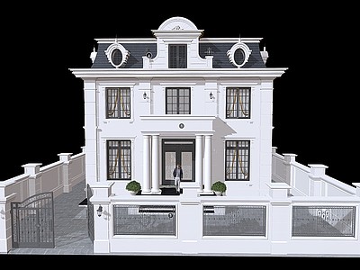 欧式别墅欧式建筑3d模型