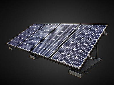 3d太阳能电池<font class='myIsRed'>新能源电池</font>模型