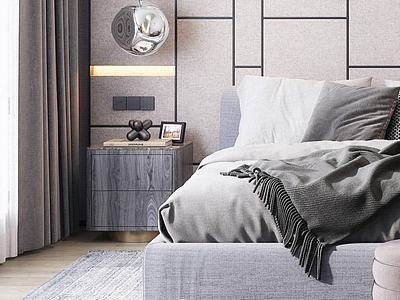 卧室床衣柜模型3d模型