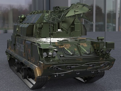 3d防空导弹系统工程车模型