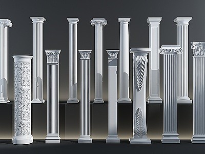 欧式大理石罗马柱模型
