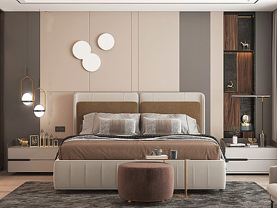 轻奢卧室模型3d模型