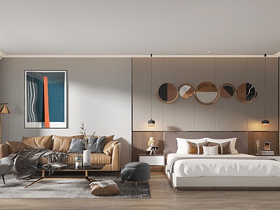 单身公寓客厅卧室模型3d模型