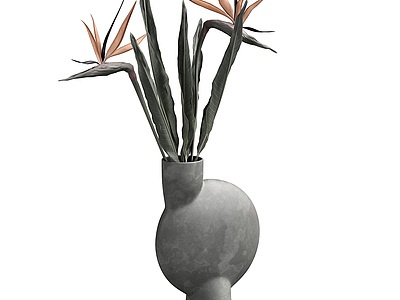 花瓶摆件3d模型