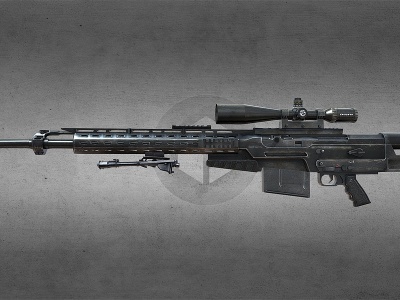 3d狙击枪军事武器反器材武器模型