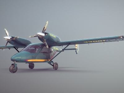 3d私人飞机航空飞机模型