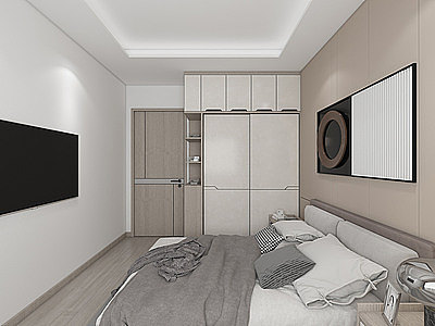 简约卧室模型3d模型