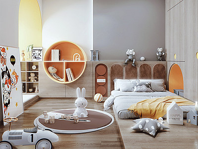 3d卧室儿童房模型
