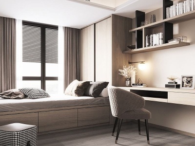 现代榻榻米卧室模型3d模型