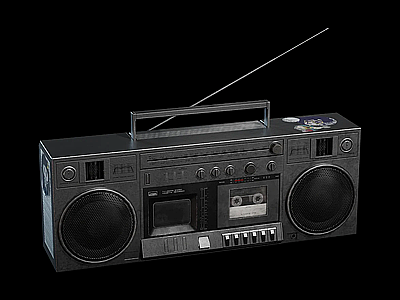 复古收音机怀旧音响模型3d模型