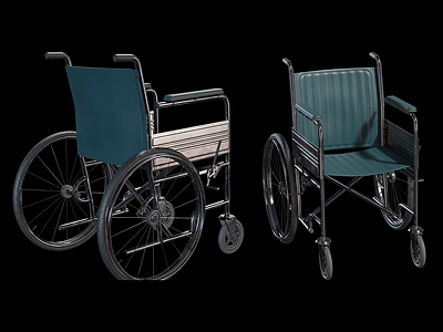 现代折叠轮椅模型