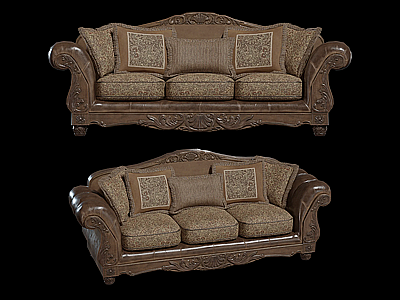 欧式沙发古典沙发豪华沙发3d模型
