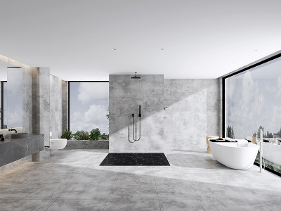 3d卫生间卫浴浴缸模型