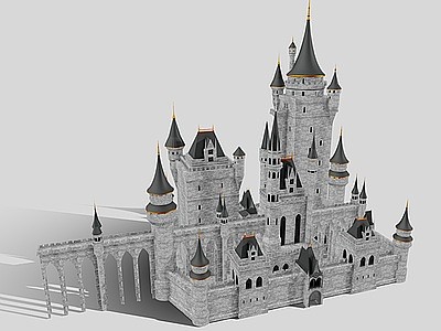 3d欧式古建筑城堡模型