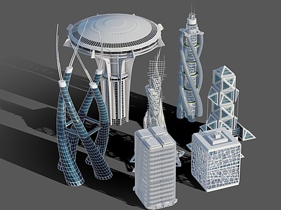 3d建筑仿生建筑异形建筑模型