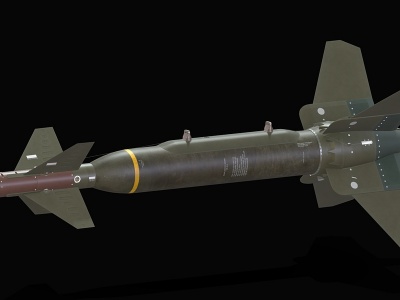 3d航空炸弹空空导弹导弹模型