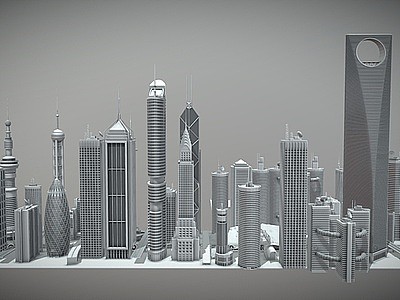 3d现代高楼模型