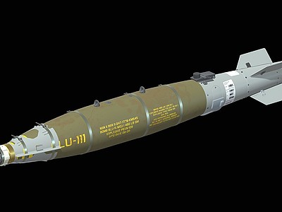 3d航空炸弹重磅导弹模型