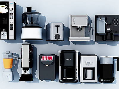 现代咖啡机模型