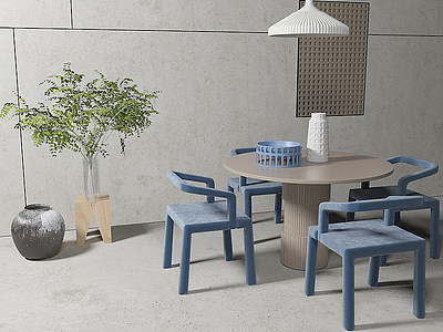 餐厅餐桌椅3d模型