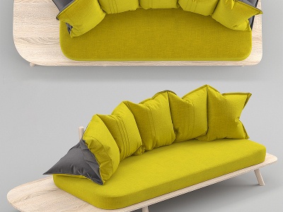 3d布艺休闲沙发模型