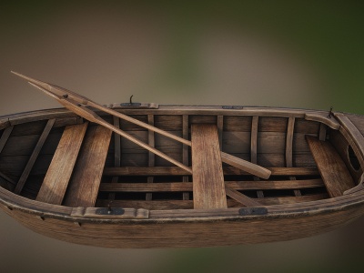 3d中式木船模型