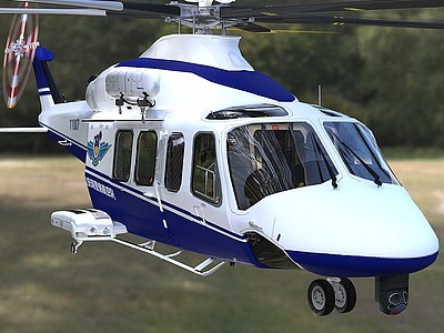 3d国警AW139直升机模型