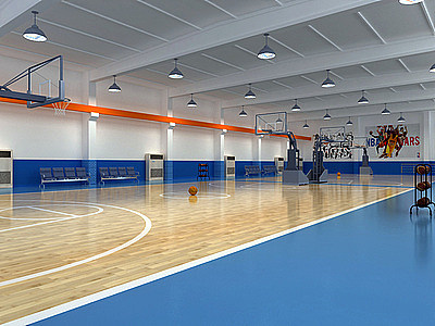 3d篮球馆模型