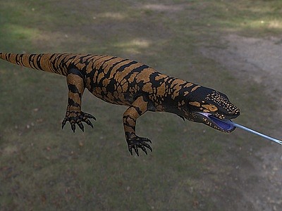 鳞龙之光古萨尼瓦蜥巨蜥蜴模型